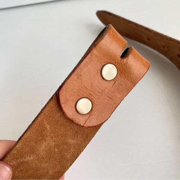 Vintage Tooled‎ Leather Belt Hunting Dog Brown Western ERICA Womens Girls 26 XS main image 4